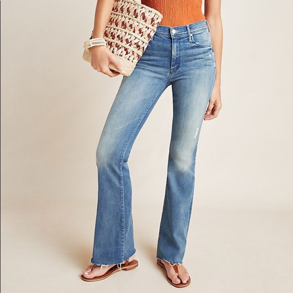 MOTHER Women's Boot Cut Jeans in Light Blue